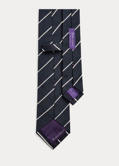 Men's Ralph Lauren Striped Silk Faille Ties | 905627TAQ